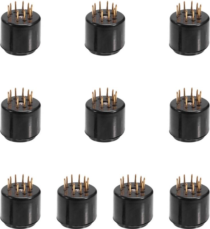 Tlily - 10 Stück 9-Poliger Röhrensockel-Testsockel für 6DJ8 12AX7 ECC83 12AU7 ECC82 EF86 6922 5670 Audioverstärker