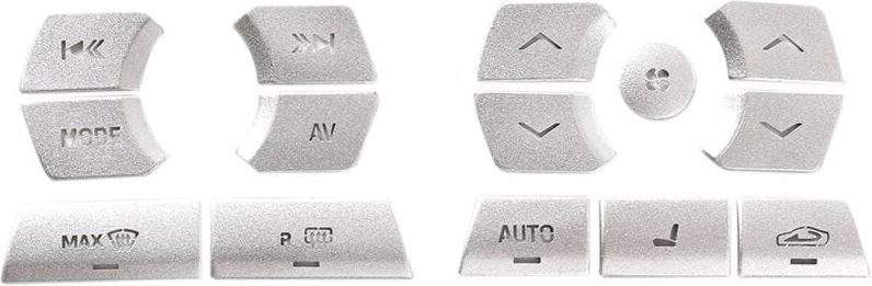 Tlily - 15 StüCke Auto Zentrale Steuerung Multimedia Tasten Abdeckung Aufkleber Klimaanlage Button Verkleidungs Deckel f...