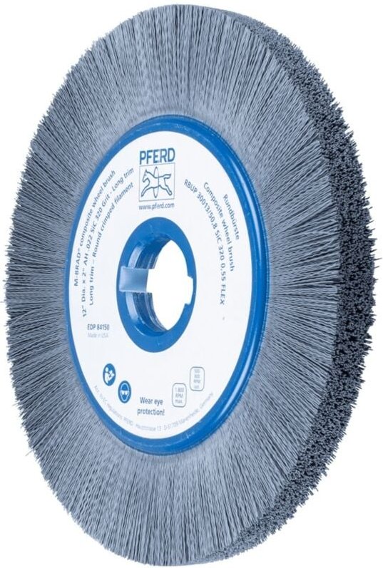 PFERD TOOLS COMPOSITE FLEX Rundbürste RBUP Ø 300x13x50,8 mm Bohrung SiC-Filament-Ø 0,55 mm Korn 320 stationär