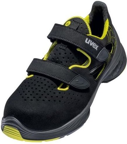 uvex 1 G2 Sandalen S1 schwarz, gelb Weite 11 Gr. 40
