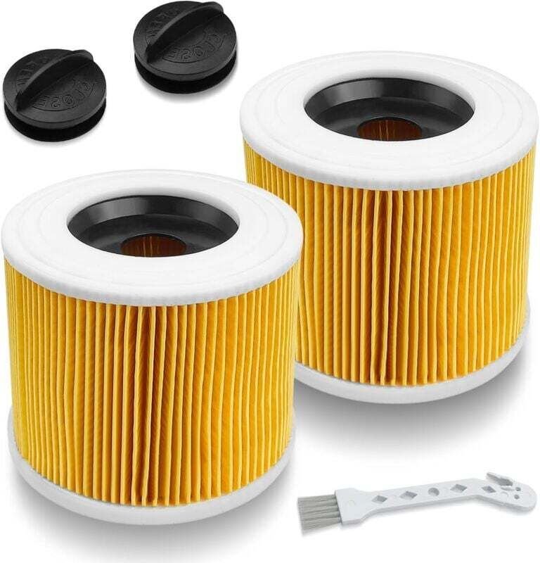 2er-Pack Filter für Kärcher WD3 Premium, WD2, WD3P, MV2 und MV3 Staubsauger – WD3 Ersatzfilter – Staubsaugerfilter 6.414...