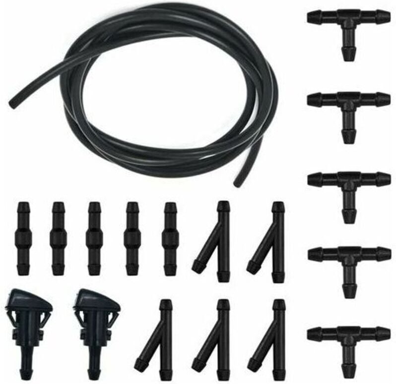 ZVD - Durite Lave Glace, Kit de Tuyau Essuie Glace, 5M Tuyau de Liquide de Lave-Glace, avec raccord de tuyau 15 Pices + ...