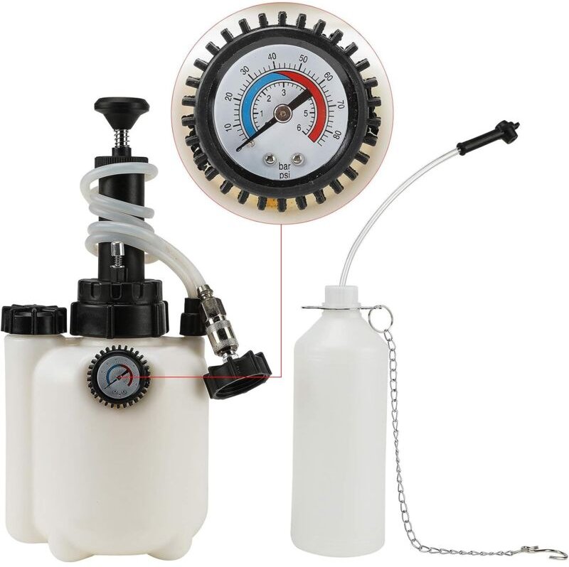 3L Auto-Bremsenentlüfter, Bremsflüssigkeitsentlüfter, mit E20-Adapter, 10–30 PSI Arbeitsdruck, Bremsenentlüfter