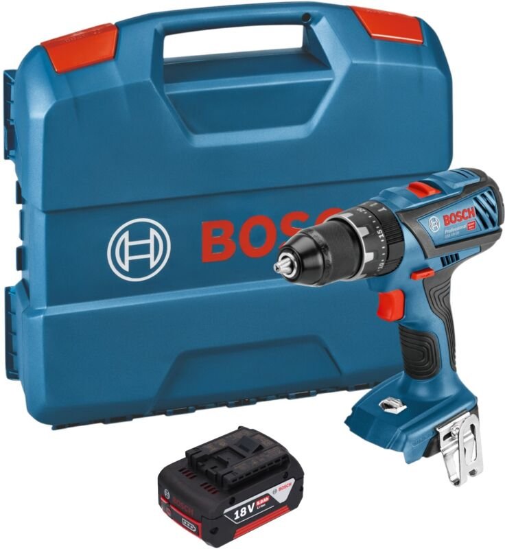 Bosch GSB 18V-28 Professional Akku Schlagbohrschrauber 18 V 63 Nm + 1x Akku 5,0 Ah + L-Case - ohne Ladegerät