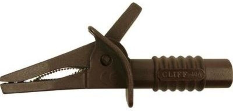 Cliff - FCR7944 Sicherheits-Abgreifklemme Steckanschluss 4 mm cat ii 1000 v, cat iii 600 v Braun