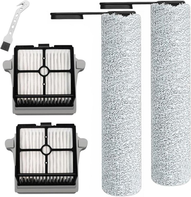 Passende Bürstenwalze + Ersatzfilter für Tineco Floor One S7 /S7 Pro /S6 Nass-Trockensauger, Zubehörset 2 Bürstenwalzen ...