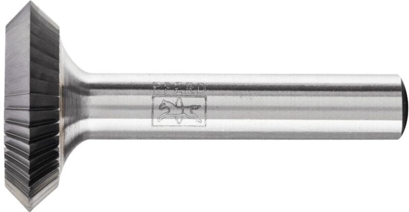 Pferd - Hartmetall Frässtift Scheibenform n ø 25x06 mm Schaft-Ø 8 mm Z3 universal mittel