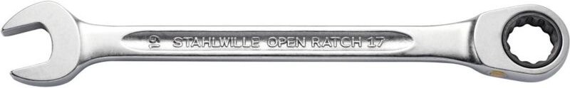 Stahlwille - 40172424 17F 24 flach Maul-Ringratschenschlüssel Schlüsselweite (Metrisch) 8 - 19 mm