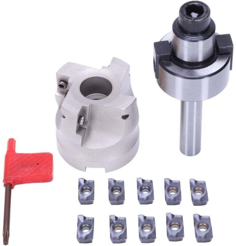 AC12 FMB22 + 400R Winkelfräser 50 mm + 10 Stück APMT1604 Hartmetallteile mit Schraubenschlüssel für Fräswerkzeuge