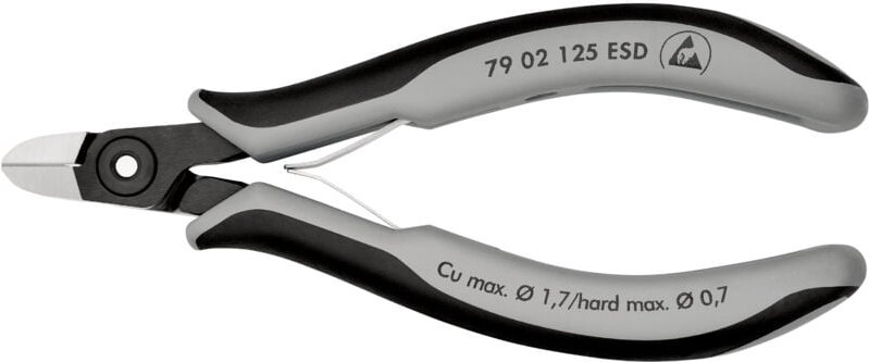 79 02 125 esd esd Seitenschneider mit Facette 125 mm - Knipex