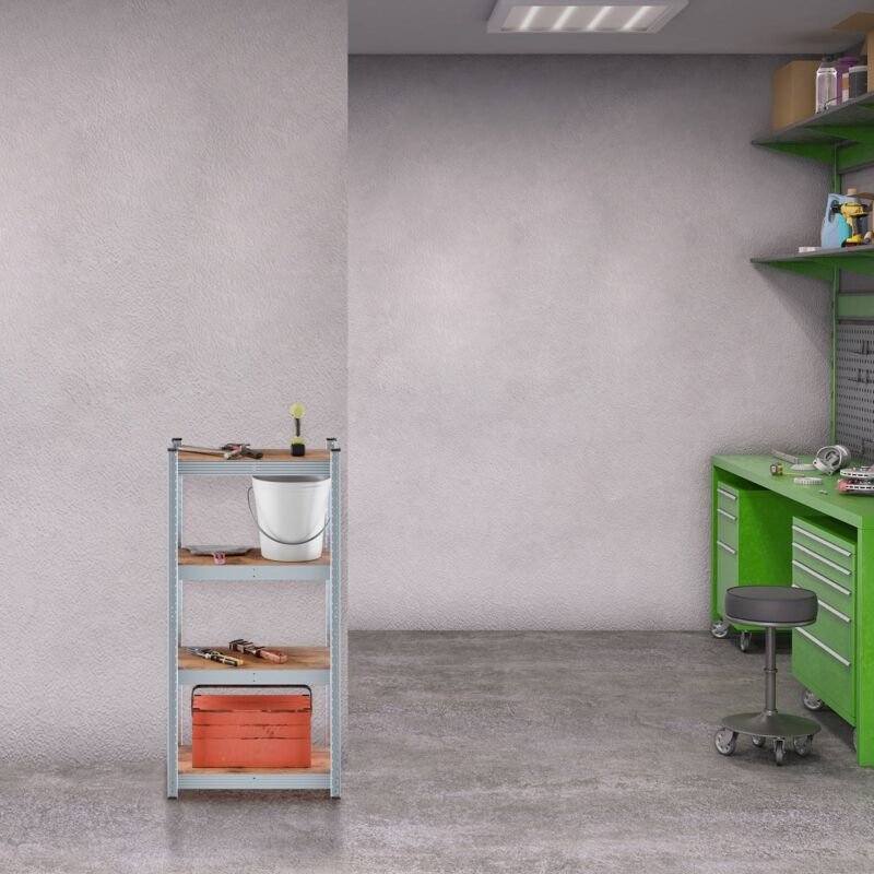 Robustes regal aus verzinktem metall verstellbar