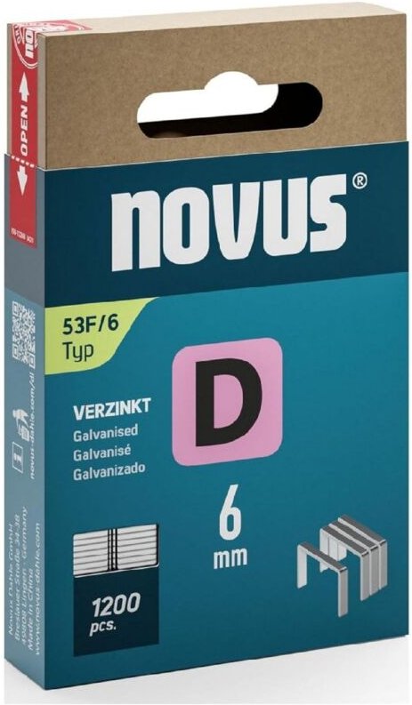 Flachdrahtklammer d Typ 53 f B11,3xL6mm Drahtbreite 1,25 mm