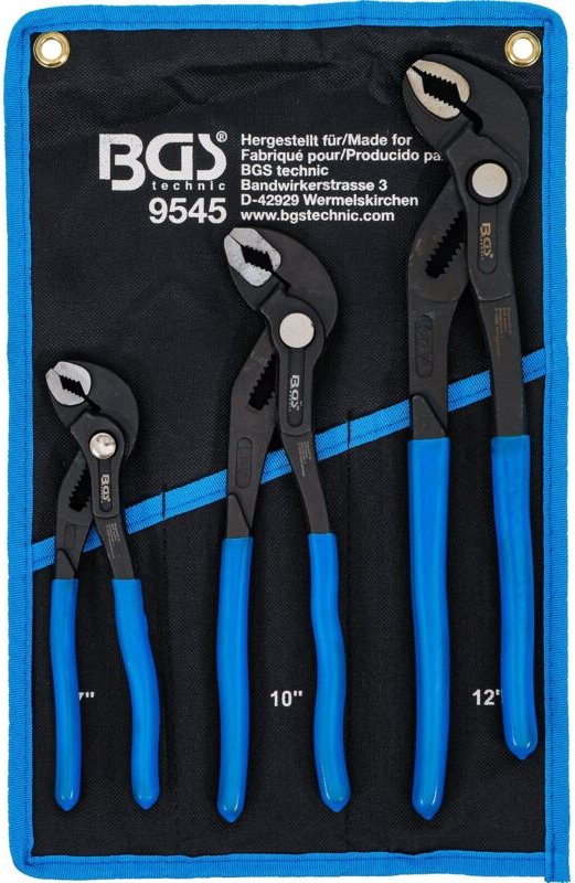 Wasserpumpenzangen-Satz arretierbar 175 / 240 / 300 mm 3-tlg.