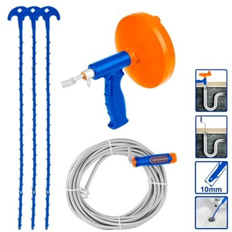 WADFOW 5-teiliges Abflussreiniger-Set, vielseitige und langlebige Werkzeuge