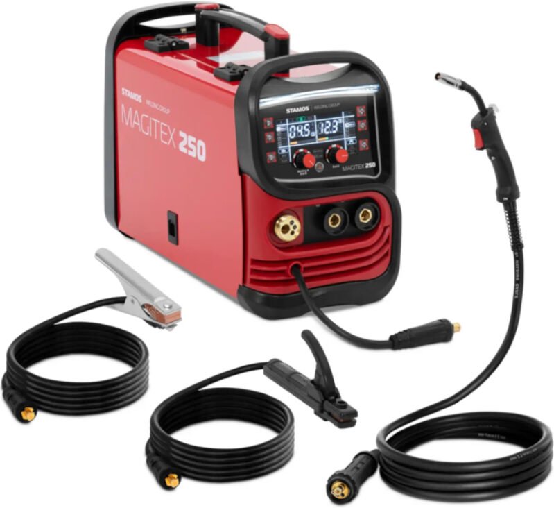 MIG MAG Schweißgerät 250 A digitales Bedienfeld Schutzgas WIG Liftarc MMA FLUX