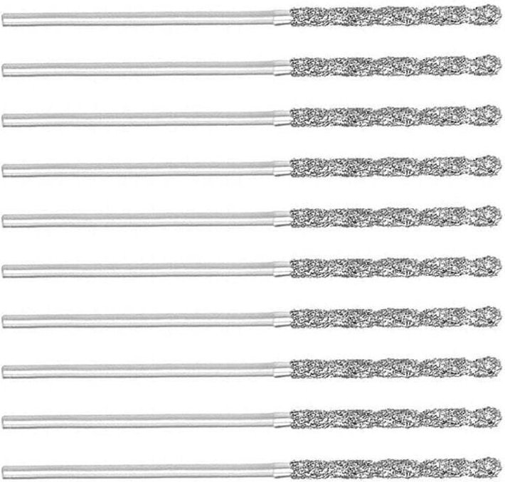 20 HSS-Diamantbohrer (1 mm) für Glas, Fliesen, Keramik, Stein und Muscheln