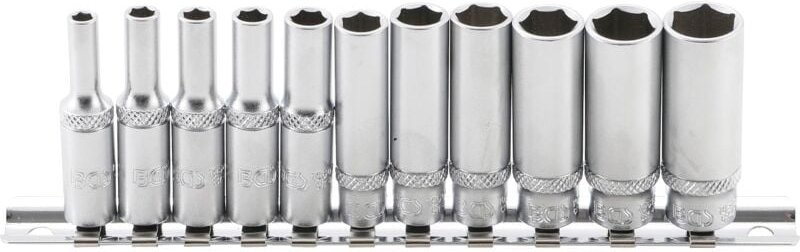 Bgs Technic - Steckschlüssel-Einsatz-Satz Sechskant, tief Antrieb Innenvierkant 6,3 mm (1/4') sw 4 - 13 mm 11-tlg.