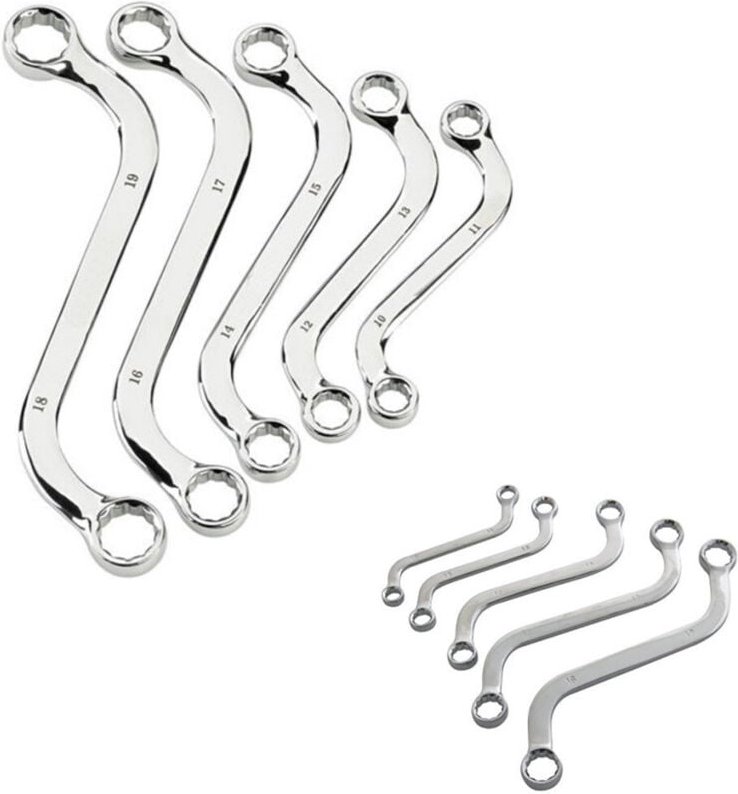 Trade Shop Traesio - Trade Shop - satz mit 5 englischen metrischen h-förmigen schlüsseln für stahlmuttern und -schrauben...