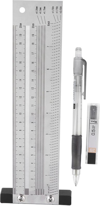 Incra Präzisionslineal, Metalllineal, Längenmesslineal, hochpräzises Edelstahl-Markierungslineal für Holzbearbeitung, 12...