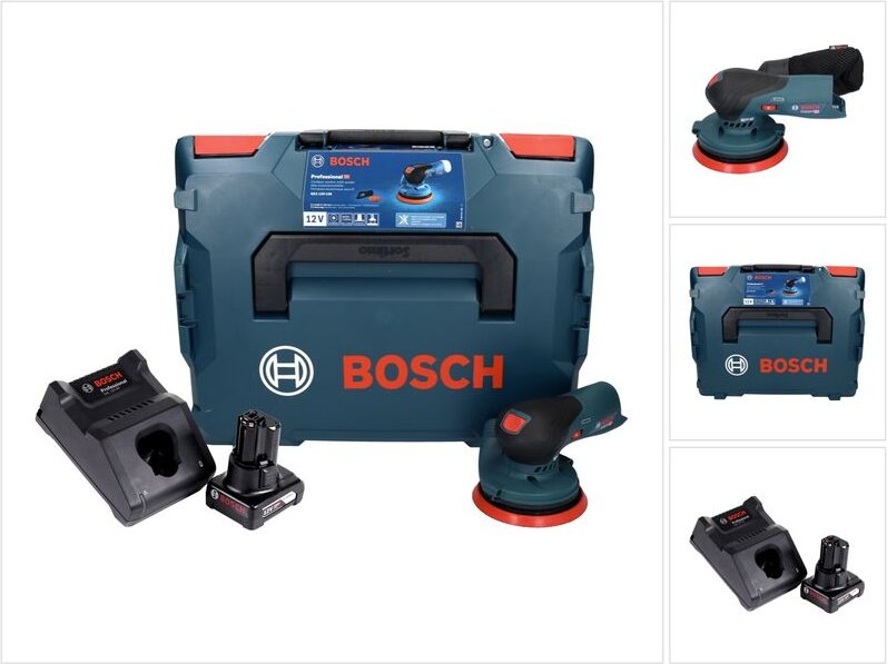 Bosch gex 12V-125 Professional Akku Exzenterschleifer 12 v 125 mm Brushless + 1x Akku 6,0 Ah + Ladegerät + L-Boxx