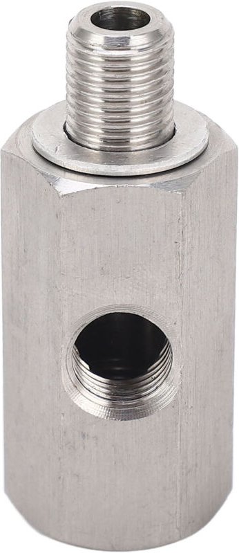 M10X1.0 Öldrucksensor-Adapter Turbo-Adapter Edelstahl-Kraftstoffleitungsanschluss Geeignet für die meisten.