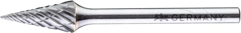 Hartmetall Hochleistungsfrässtift allround Spitzkegel skm Ø06x13mm Schaft-Ø 3mm universal grob - Pferd