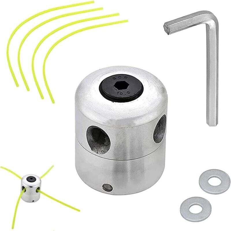 Vtizikl Tête de Débroussailleuse Universelle en Aluminium Tête de Coupe Bobine Fils Nylon de Rechange pour Débroussaille...
