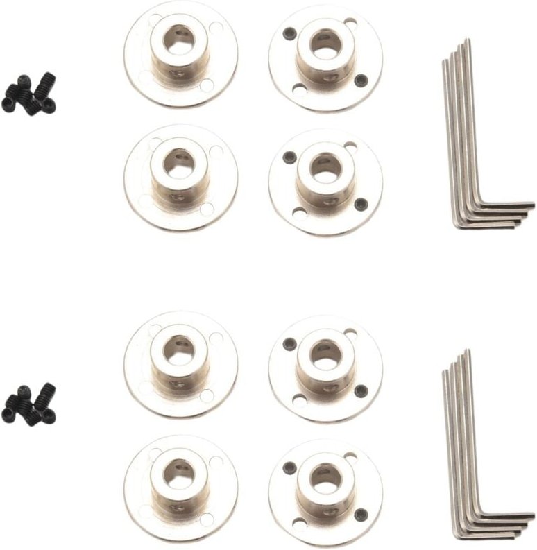8 mm Flansch Kupplungs Verbinder, Zubehör für Starre Führungs Stahl Modell Kupplungen, Wellen Achs Anschlüsse (8 Pack)