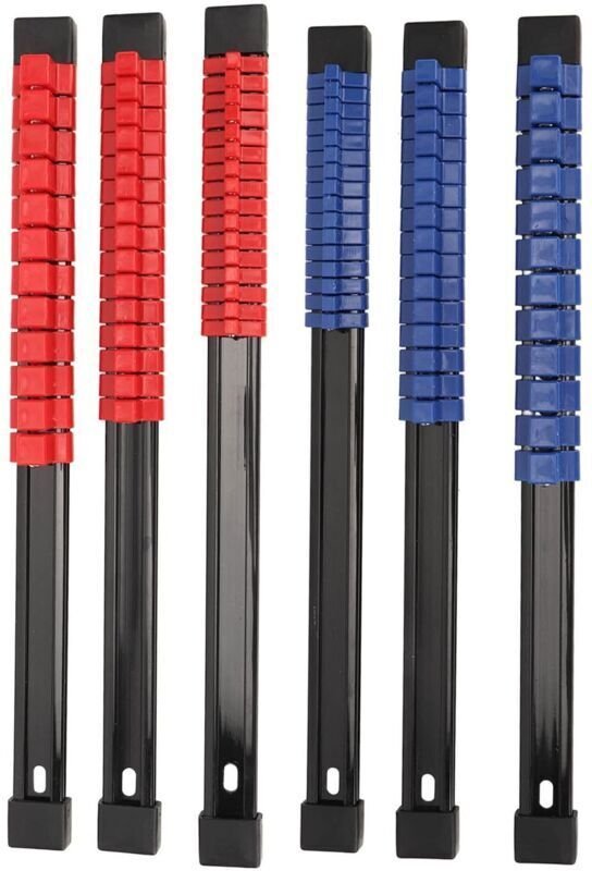 Set mit 6 aufsteckbaren Schienenhalterungen für 1/2-, 3/8- und 1/4-Zoll-Steckschlüssel, aus Mehrzweckkunststoff für Werk...