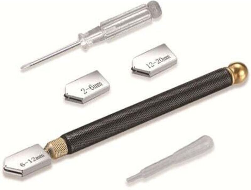 Professioneller Glasschneider, Glasschneidwerkzeug in Stiftform, Glasschneider für 2-20 mm dickes Glas zum Schneiden von