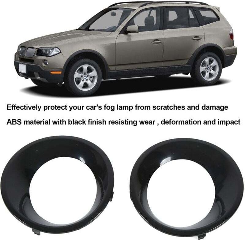 Paar Nebelscheinwerfer-Abdeckungsringe für die vordere Stoßstange, Teilenummer 51113423789, Ersatzteil für BMW X3 E83 (2...