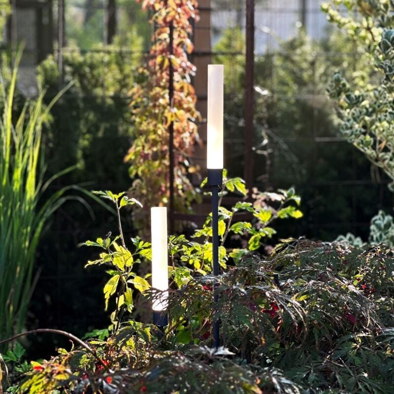 Frost candle pillar 126 91 cm 2 pack grey