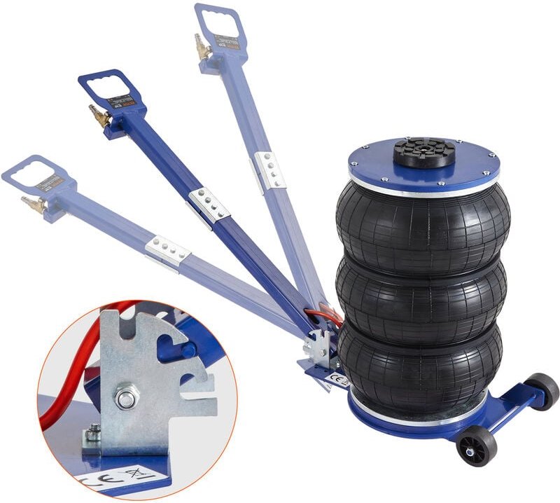 Mophorn - vevor Pneumatischer Wagenheber Triple Bag Air Jack 5 t, Dreifachbeutel Luftheber 140-470 mm Hubhöhe Sack Luftw...