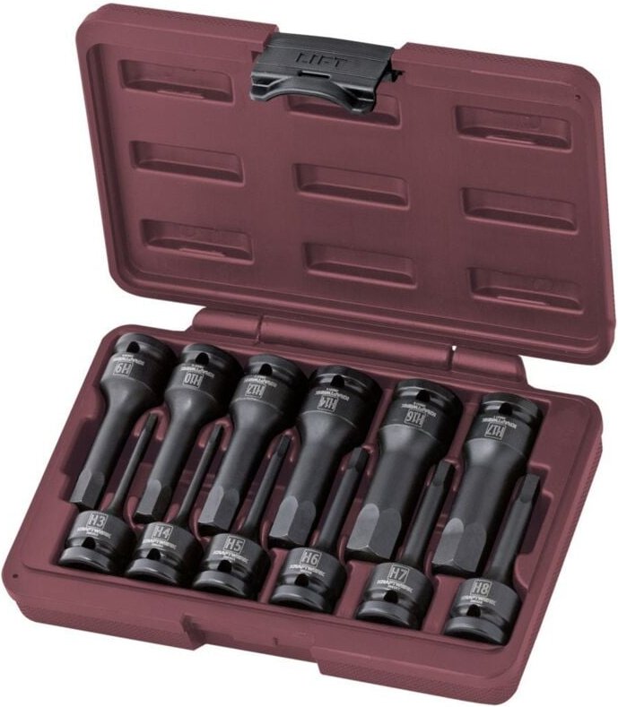 Kraftwerk InSechskant-Schlag-Stecknuss-Satz 12-teilig