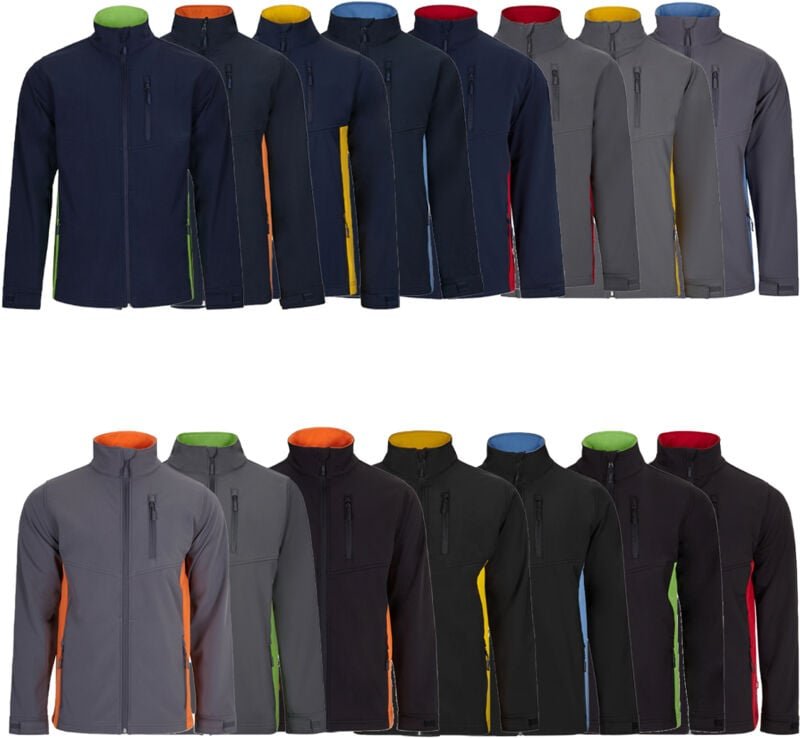 Velilla 106004 zweifarbige Softshell-Arbeitsjacke - L - Gris/Blue clair