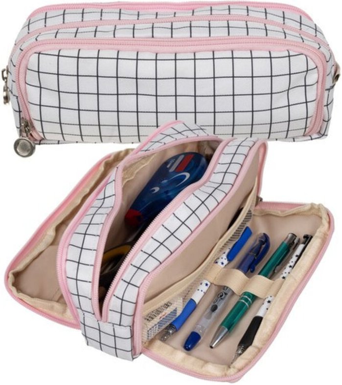 Dreifach faltbares federmappchen - kariert maaleo24514 8