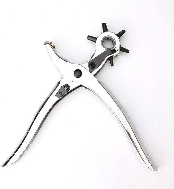 Multifunktionale Lochzange aus Metall, Mehrzweck-Rundlocher, universelles Lochwerkzeug für Leder, Gürtel, Papier und Sto...