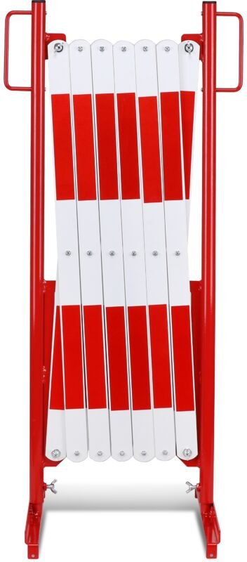 Scherengitter L4000xH1000mm m.Standfuß rot/weiß