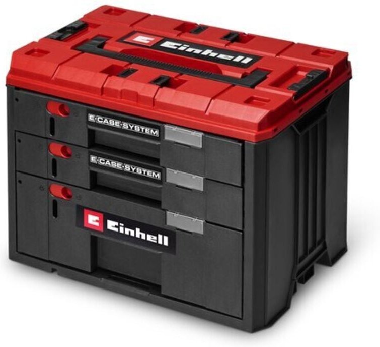 Original Einhell E-Case Schubladenkoffer (Einhell E-Case System, 41,5 x 25 x 28 cm, max. 60 kg Nutzlast, 2x 5,5 cm hohe ...