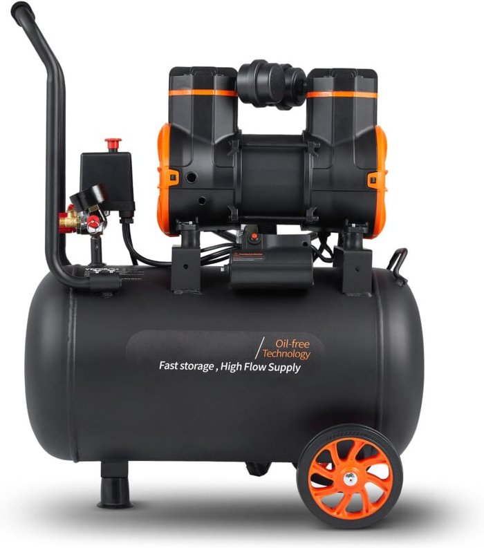 Mophorn - 9,3 Gallonen Luftkompressor, 2,5 ps 2,2 CFM@90PSI. Ölfrei, 116PSI Max. Druck. 70 dB Leise für Autoreparatur, A...