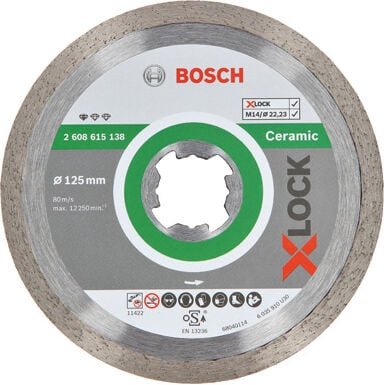 Bosch Diamanttrennscheibe X-LOCK Standard for Ceramic, 125 x 22,23 x 1,6 x 7 mm