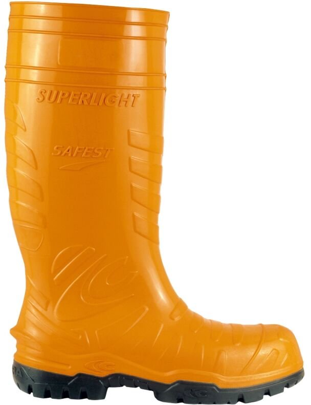 PALESE PU STIEFEL W12 COFRA ORANGE/SCHWARZ EN ISO 20345:2011 S5 CI SRC, Gr.48