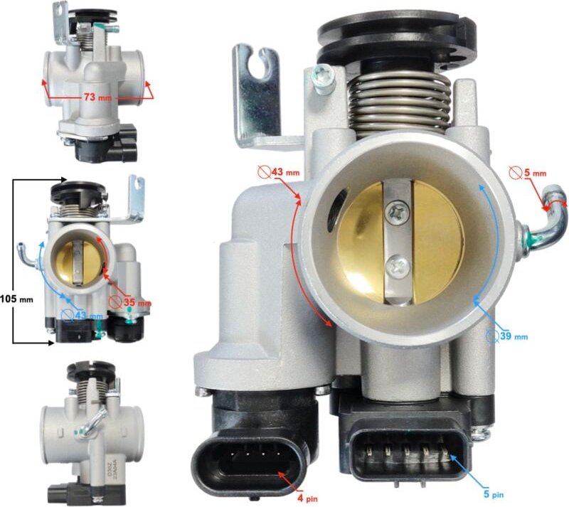 VOGE 125R Drosselklappengehäuse