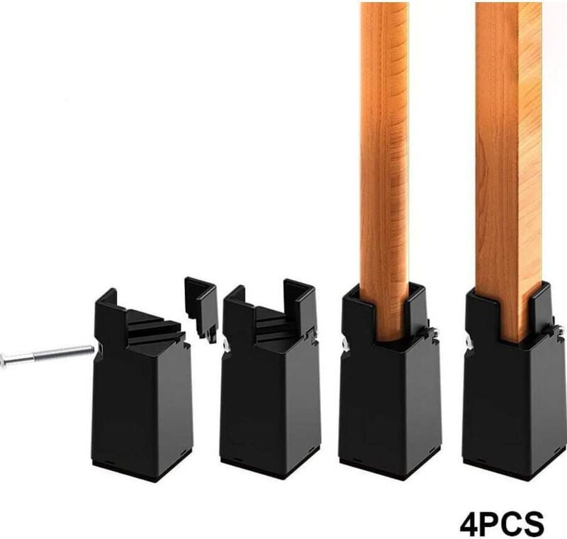 Möbelbein-Möbelerhöhungen, 4er-Pack, robuste Stuhlerhöhungen, tragen bis zu 2276 kg, einfach zu installieren für Überbet...