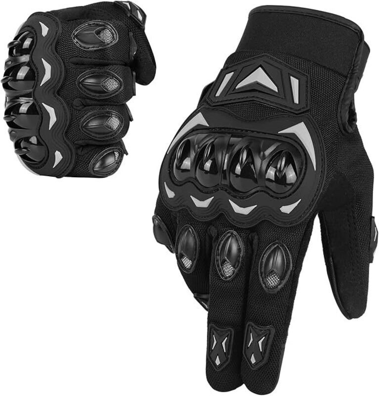 M, Motorradhandschuhe mit Touchscreen, Vollfinger-Motorradhandschuhe, zugelassen und Herren-Outdoor-Sport-Taktikhandschu...