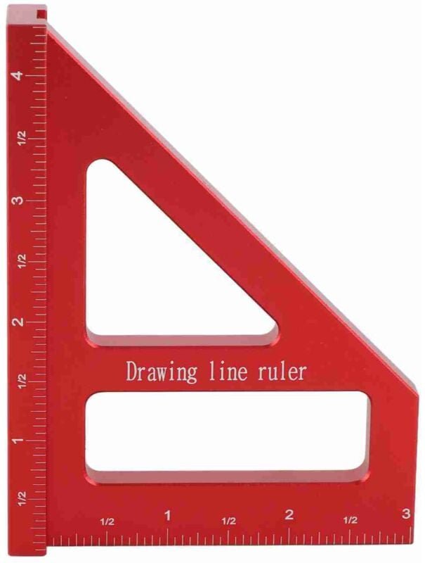 Mehrwinkel-Messwinkel aus Aluminiumlegierung, 45°- und 90°-Winkelmesser, multifunktionale Markierungsvorrichtung für Ing...