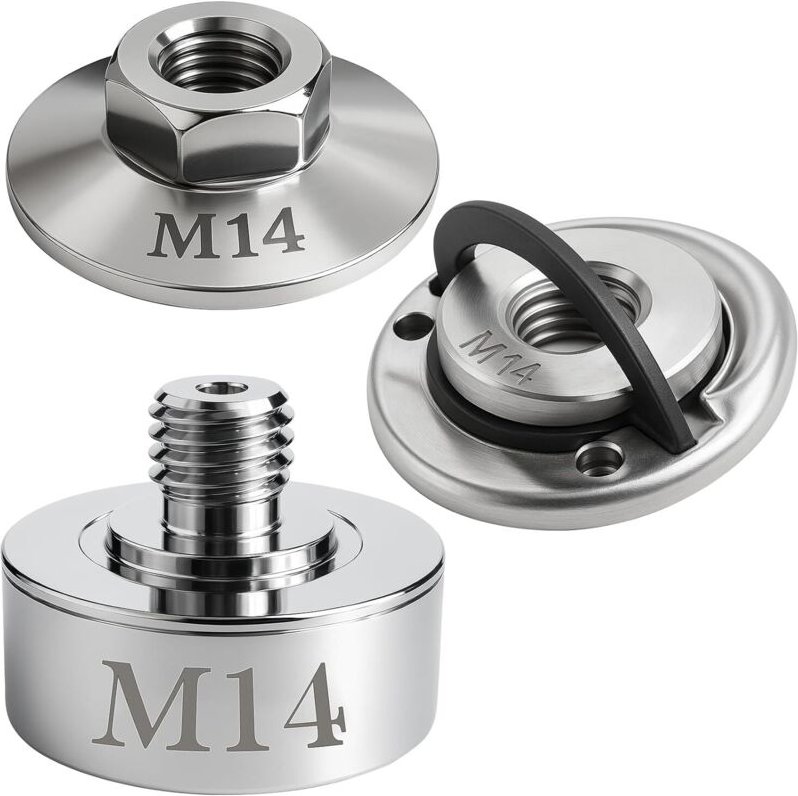 X-Lock Adapter Set, Schnellspannmutter M14, Rostfreier Edelstahl 304, Ultra-robust & Schnellwechsel, Passt auf alle Wink...