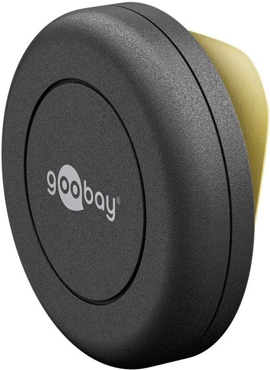 Universal-Magnethalterung, selbstklebend, zur schnellen und sicheren Befestigung von Smartphones im Auto oder Haushalt.