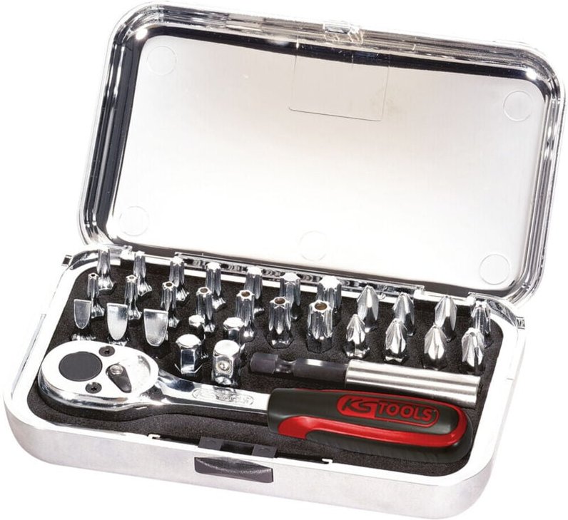 Ks Tools 1/4' chrome Bit-Satz, 31-tlg hochglanz Bits - 918.4500