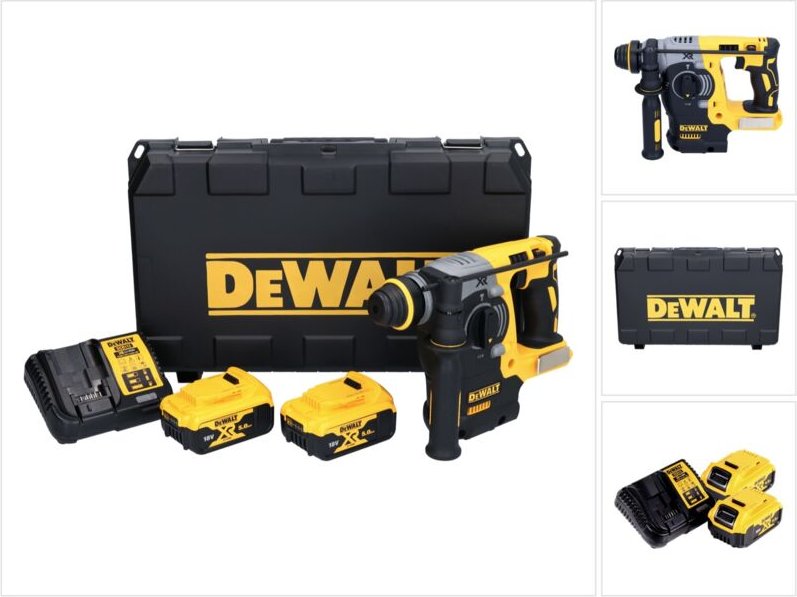 DeWalt DCH 273 P2 Akku Kombihammer 18 V 2,1 J SDS Plus Brushless + 2x Akku 5,0 Ah + Ladegerät + Koffer